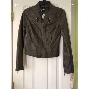 Gray Pleather Jacket